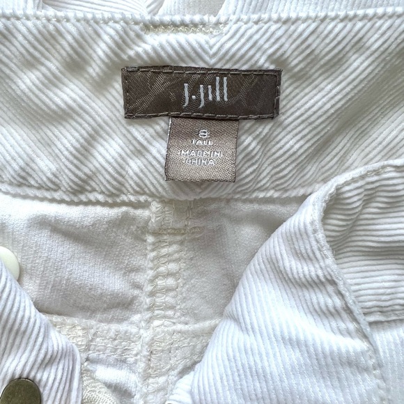J. Jill corduroy lightweight White Pants 8 tall - Picture 3 of 10